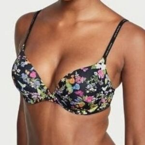 Victoria's Secret Birds Of Paradise Bombshell Push-Up Plunge T-Shirt Bra